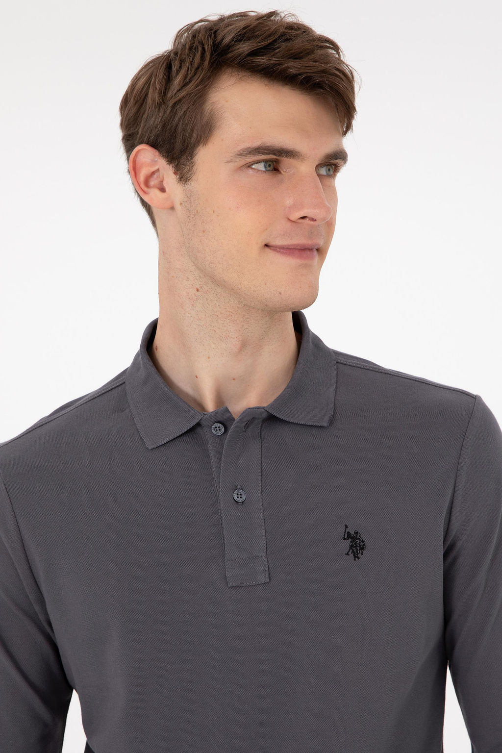 Мужской базовый свитшот антрацитового цвета Неожиданная скидка в корзине - U.s. polo assn фото 2