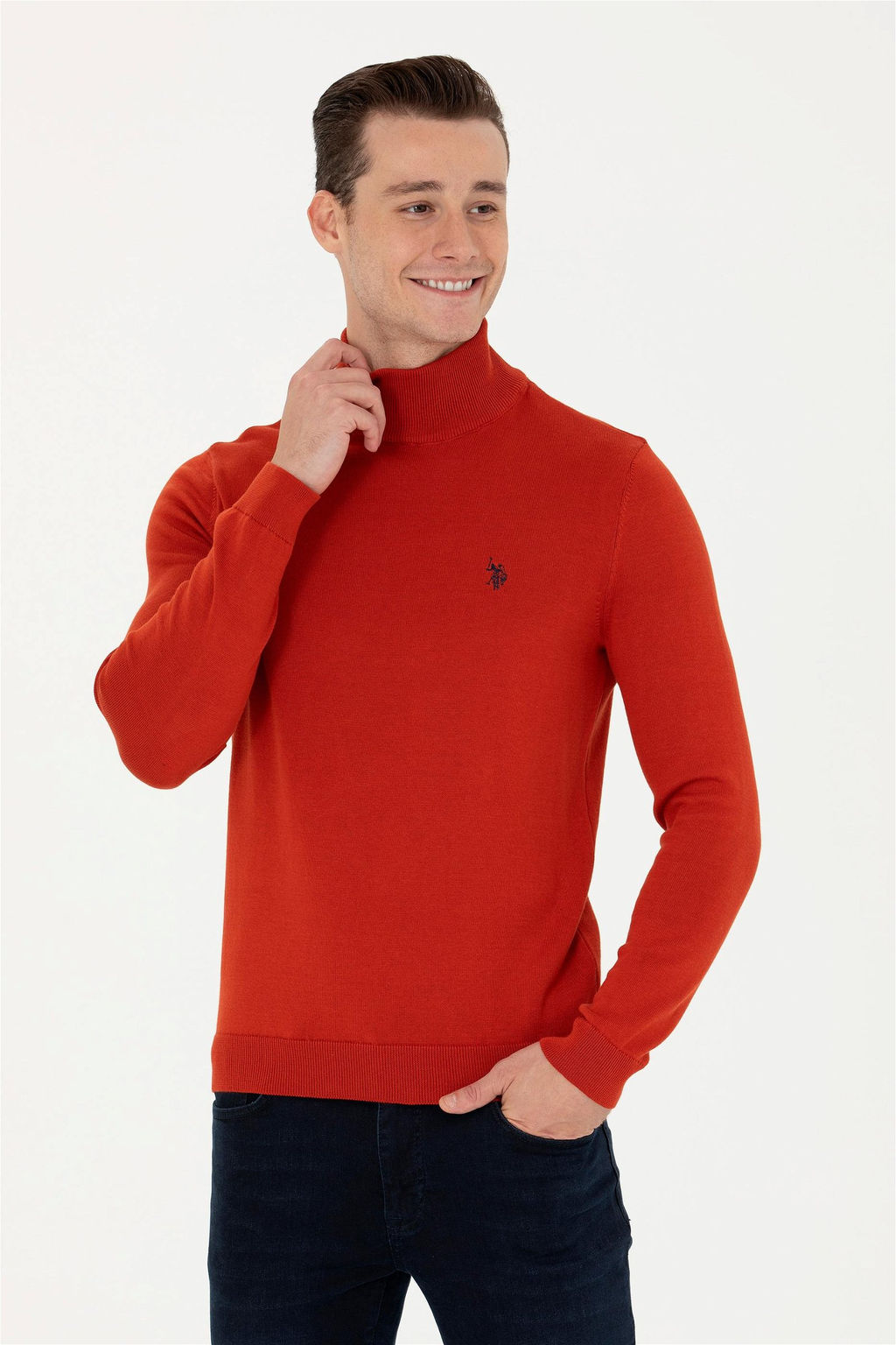 U. S. Polo Assn Мужской базовый свитер с плиткой - U.s. polo assn фото 10