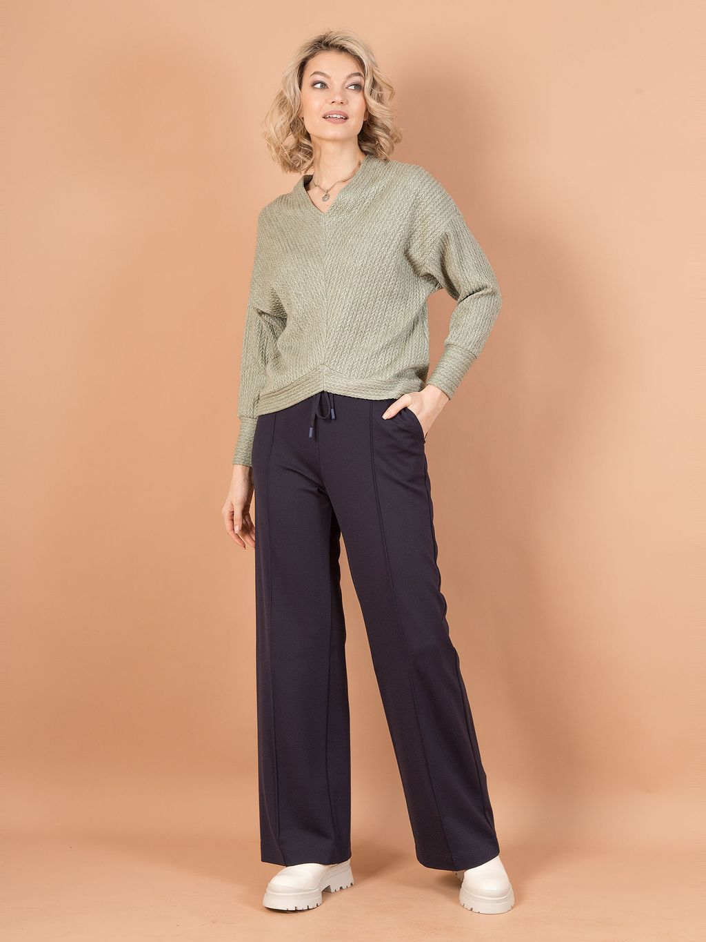 Джемпер с фигурной линией низа - Stilla фото 2