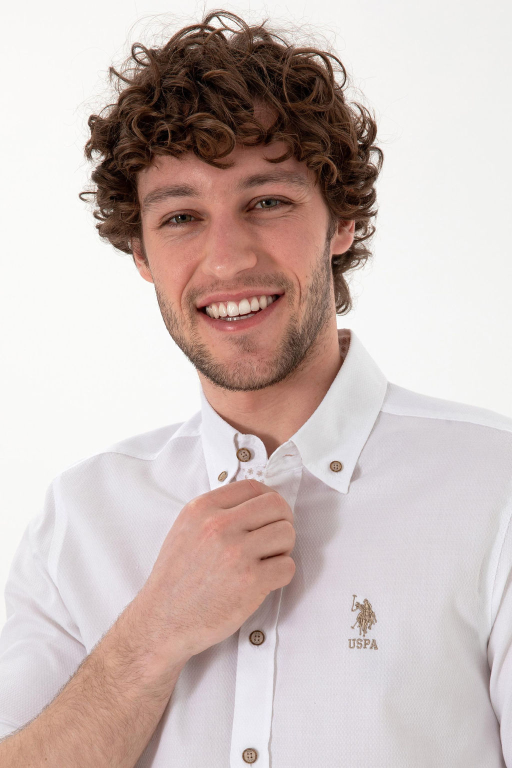 Erkek Beyaz Uzun Kollu G_mlek Sepette S_rpriz _ndirim - U.s. polo assn фото 2