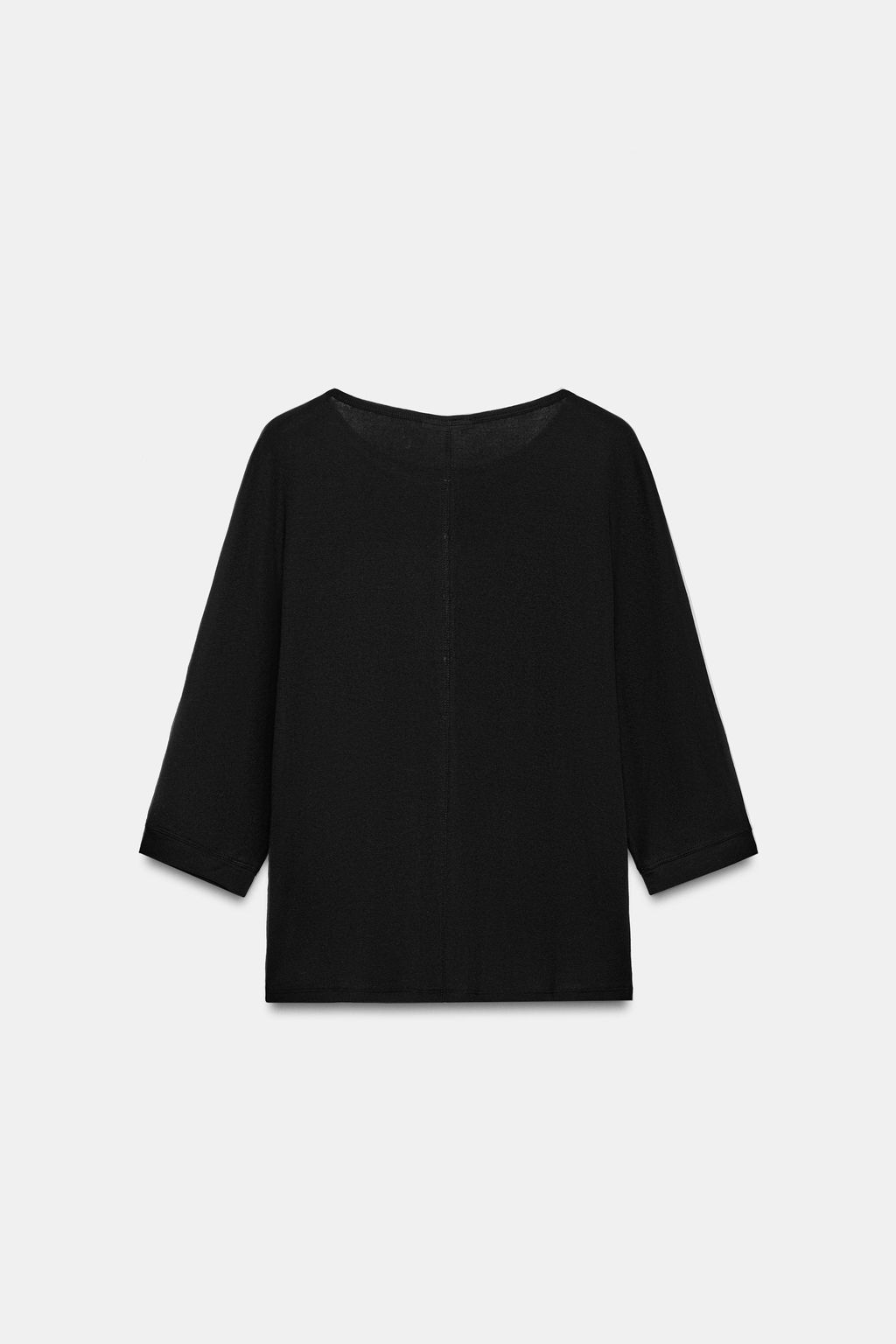 CAMISETA CUELLO PANADERO ALGOD?N / Negro