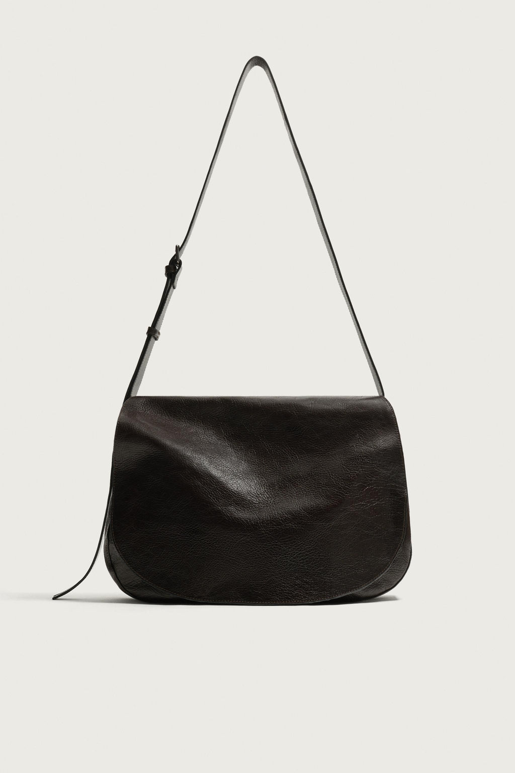 BOLSO HOMBRO PIEL / Marr?n - Zara фото 3