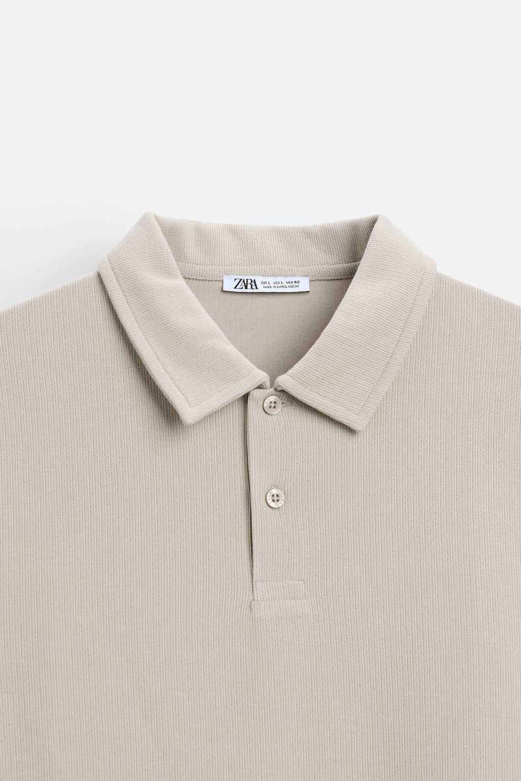 TEXTURED POLO SHIRT - Zara фото 31
