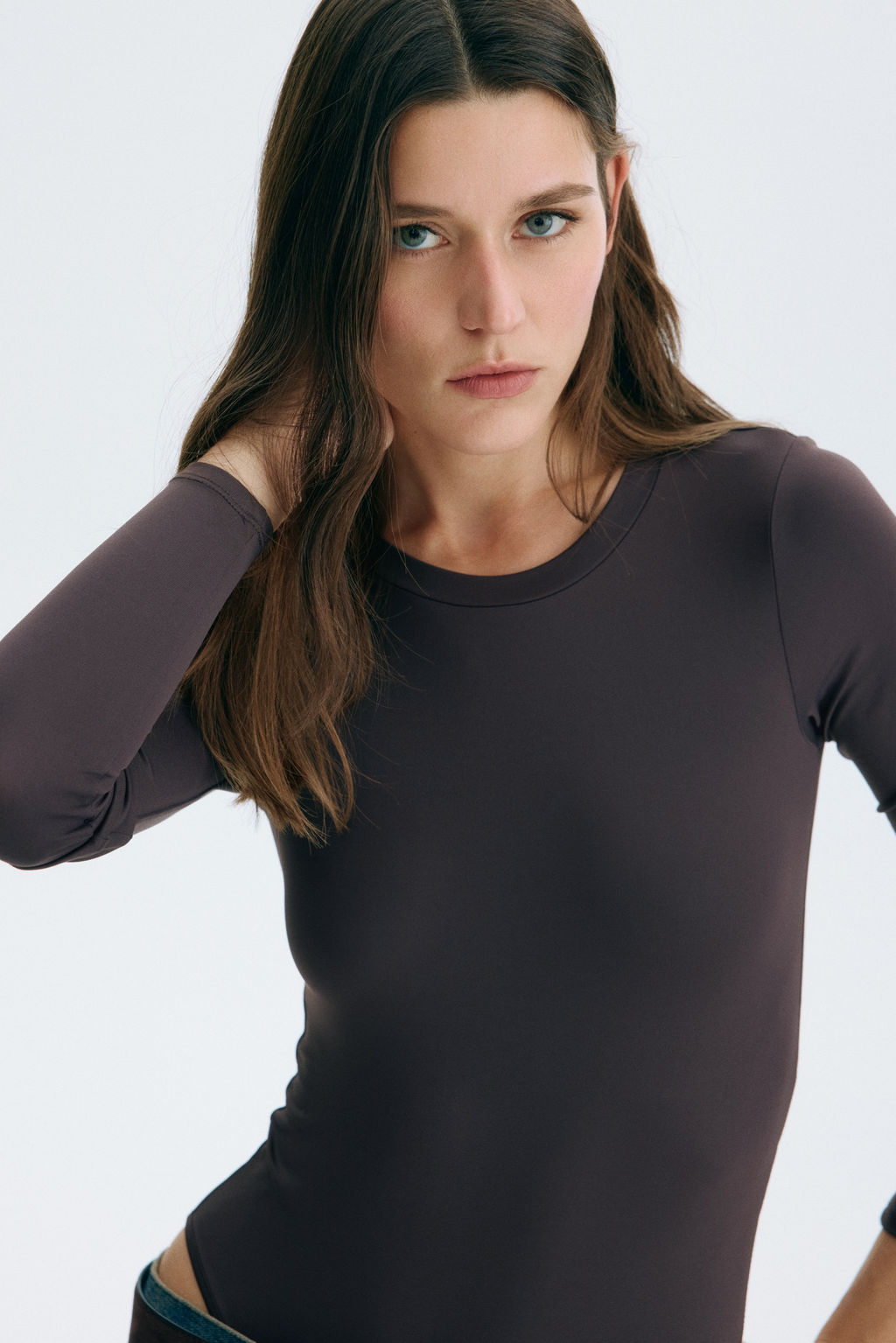 Body de manga larga en microfibra - H&m фото 5