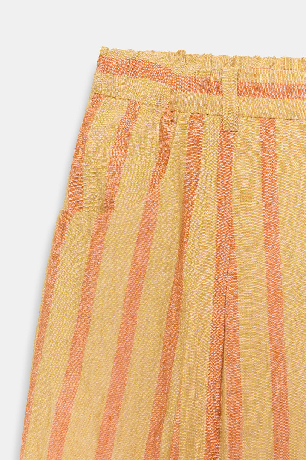 PANTAL?N RAYAS CON LINO ZW COLLECTION / Naranja - Zara фото 7