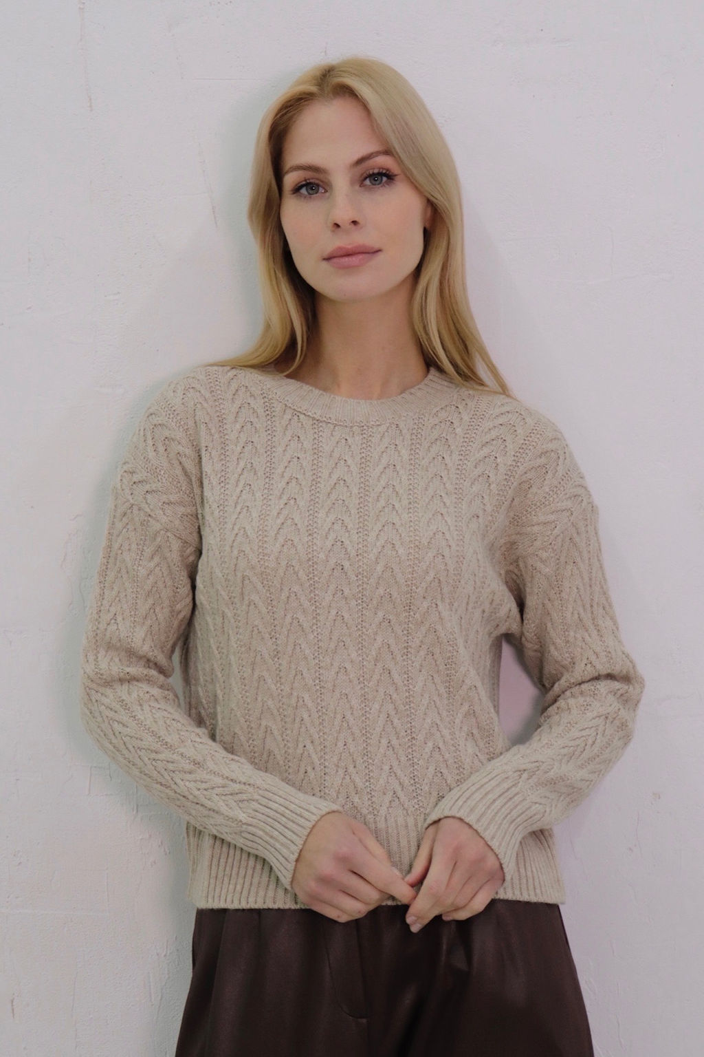 10718 Джемпер цвета льна - Martichelli фото 14