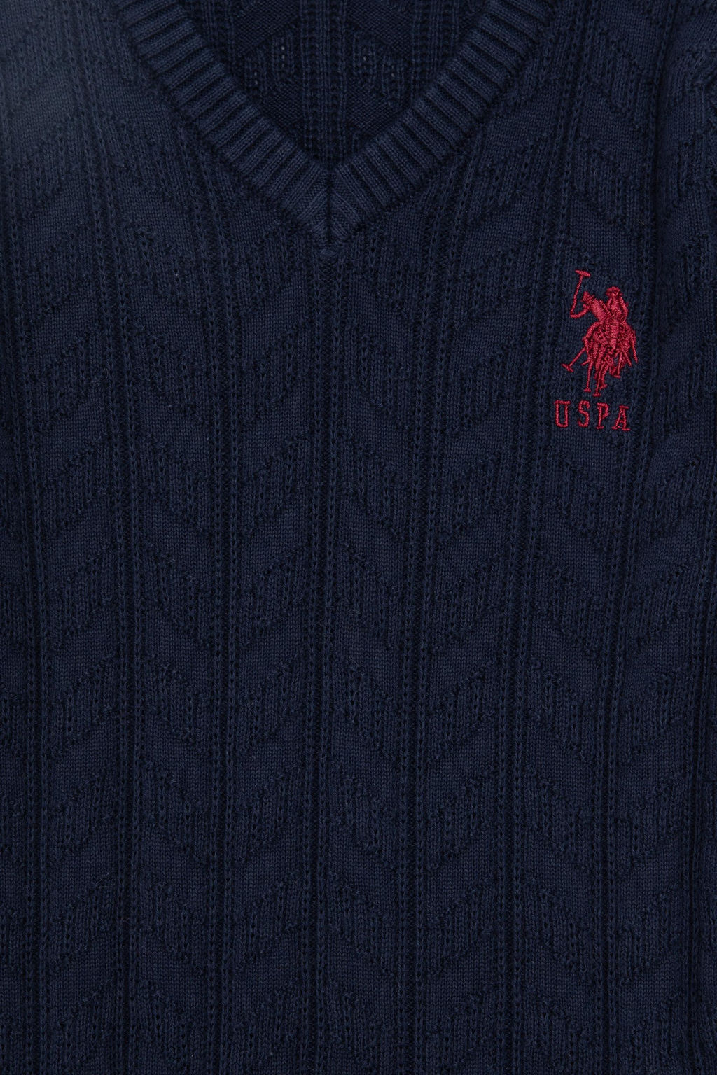 Базовый свитер темно-синего цвета для мальчика - U.s. polo assn фото 3