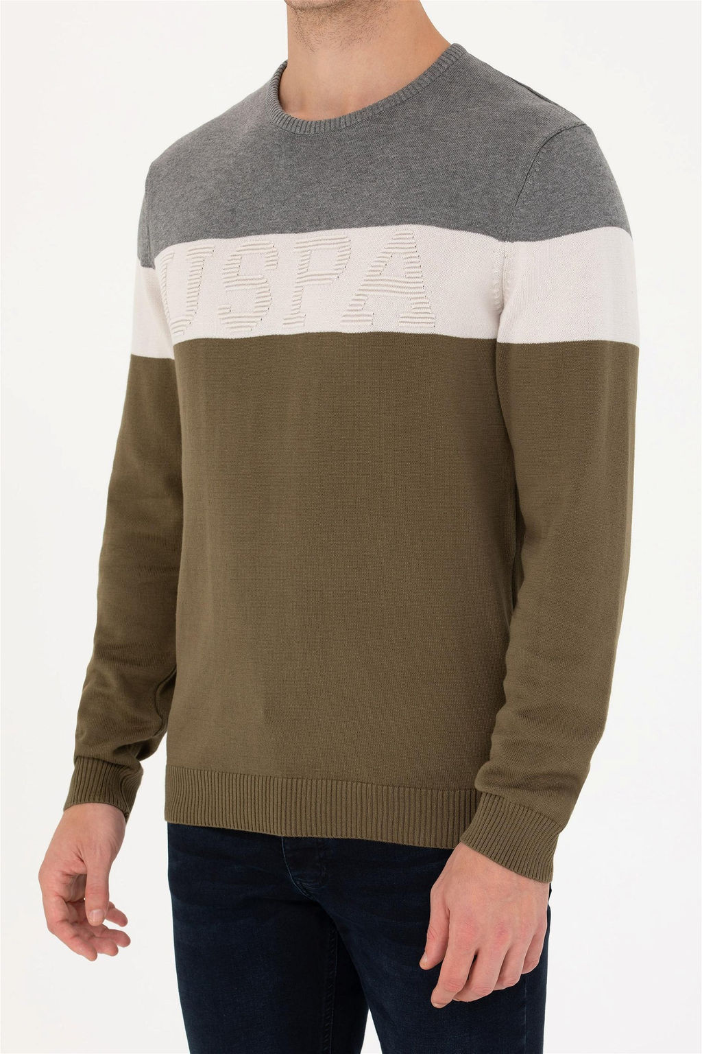 U. S. Polo Assn / Мужской свитер цвета хаки - U.s. polo assn фото 6