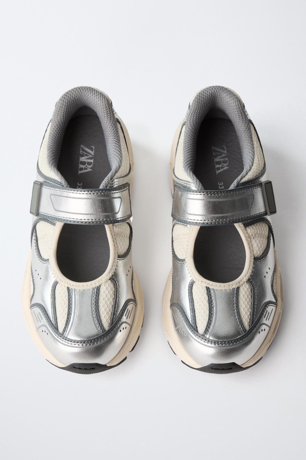 ZAPATILLA DEPORTIVA ABIERTA / Plata - Zara фото 5