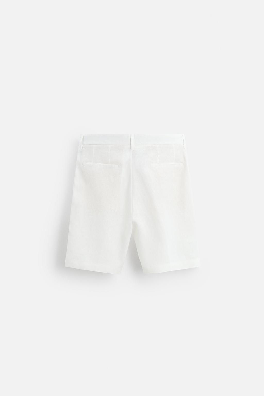 100% LINEN BERMUDA SHORTS - Zara фото 16