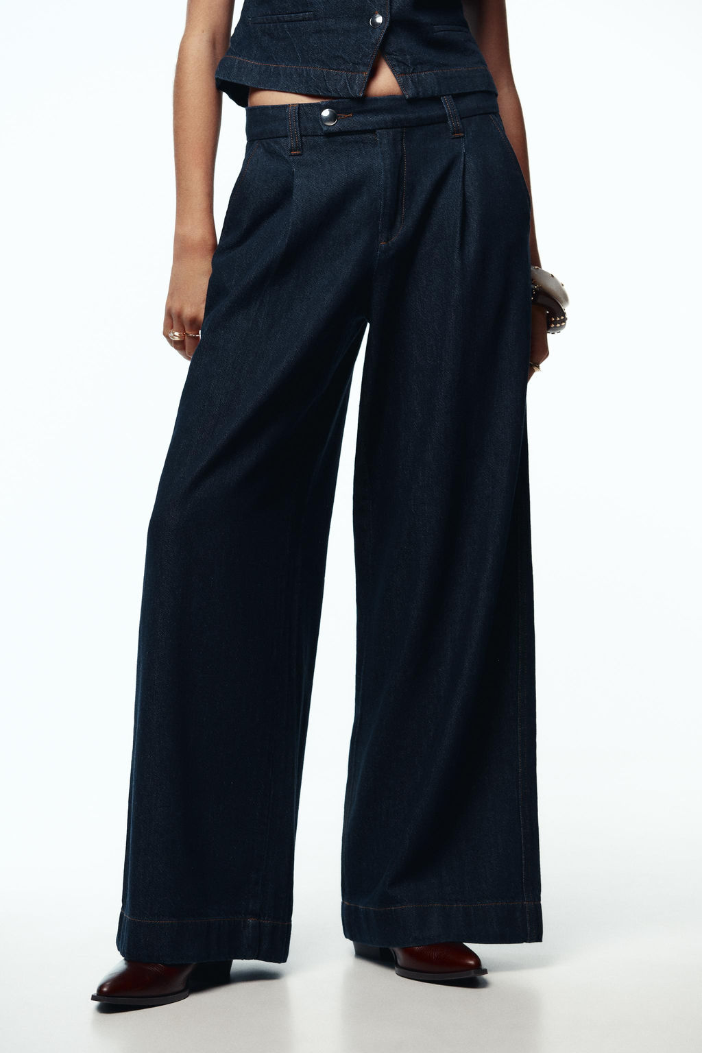 Z1975 WIDE-LEG MID-WAIST JEANS - Zara фото 14