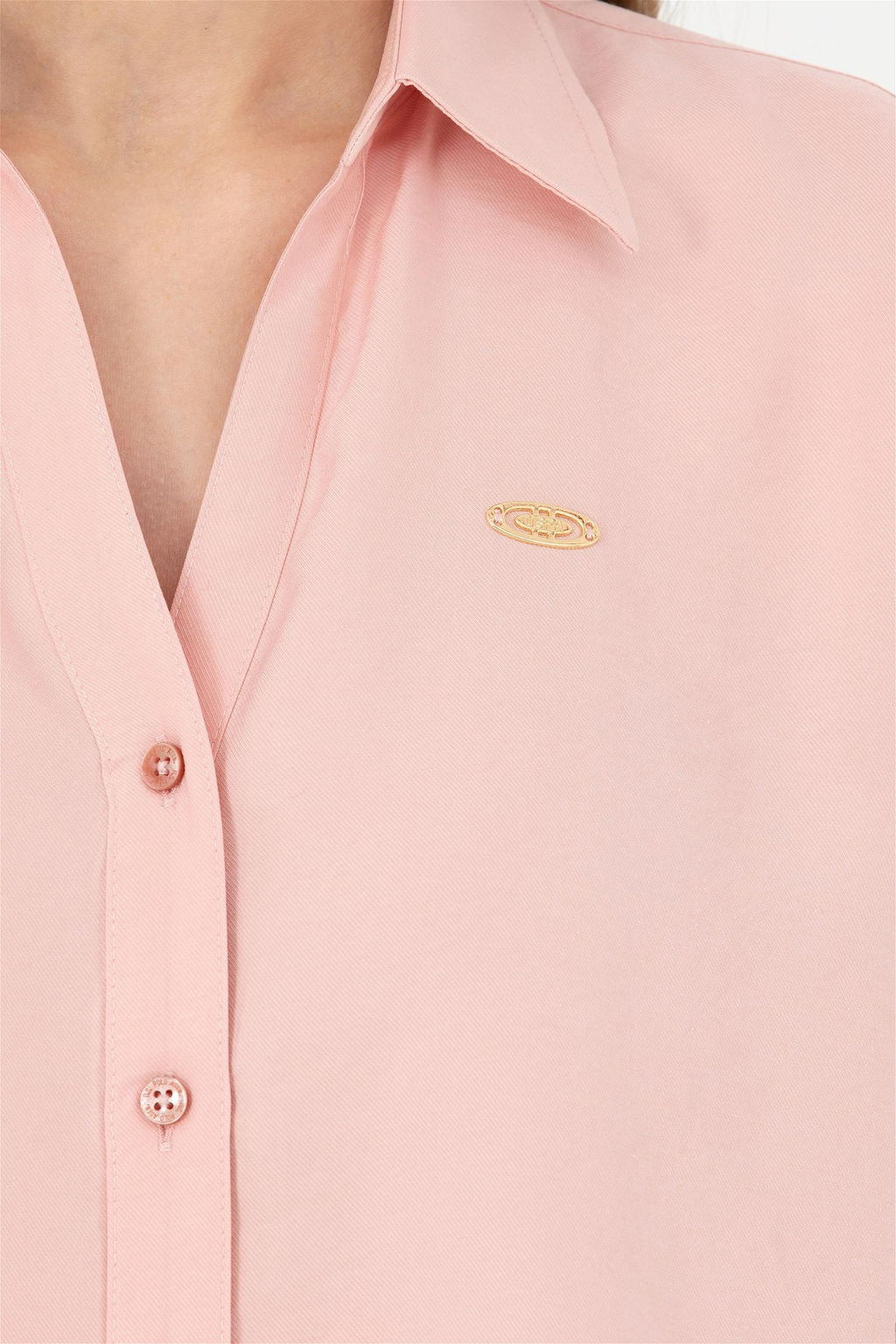 Женская пудровая рубашка с длинным рукавом - U.s. polo assn фото 7