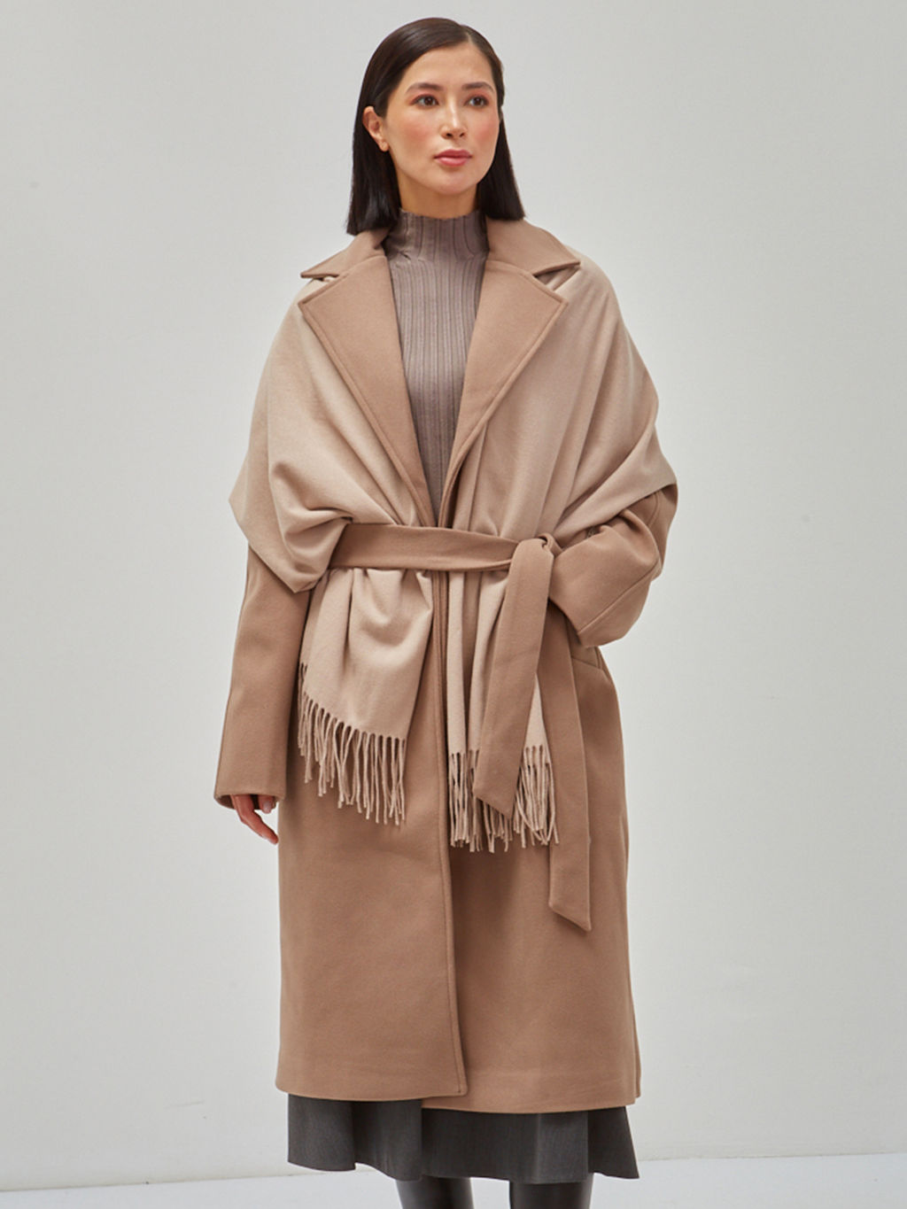 В составе шерсть ! теплый двусторонний палантин - Tantino фото 2