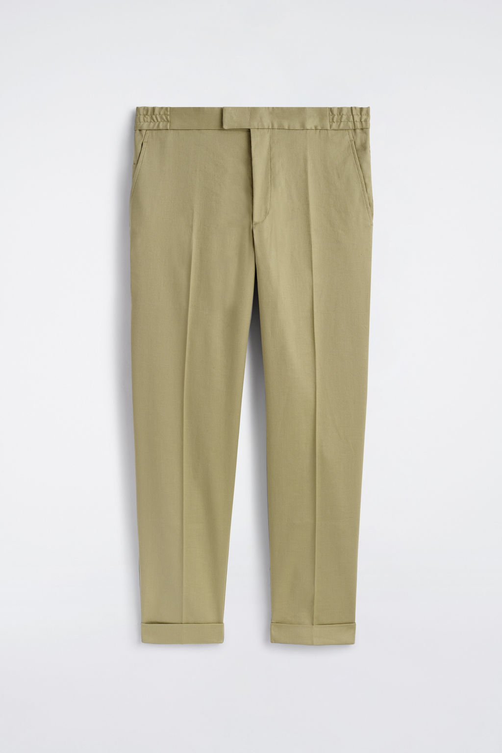 PANTAL?N DE LINO Y ALGOD?N SLIM FIT STRAIGHT LEG