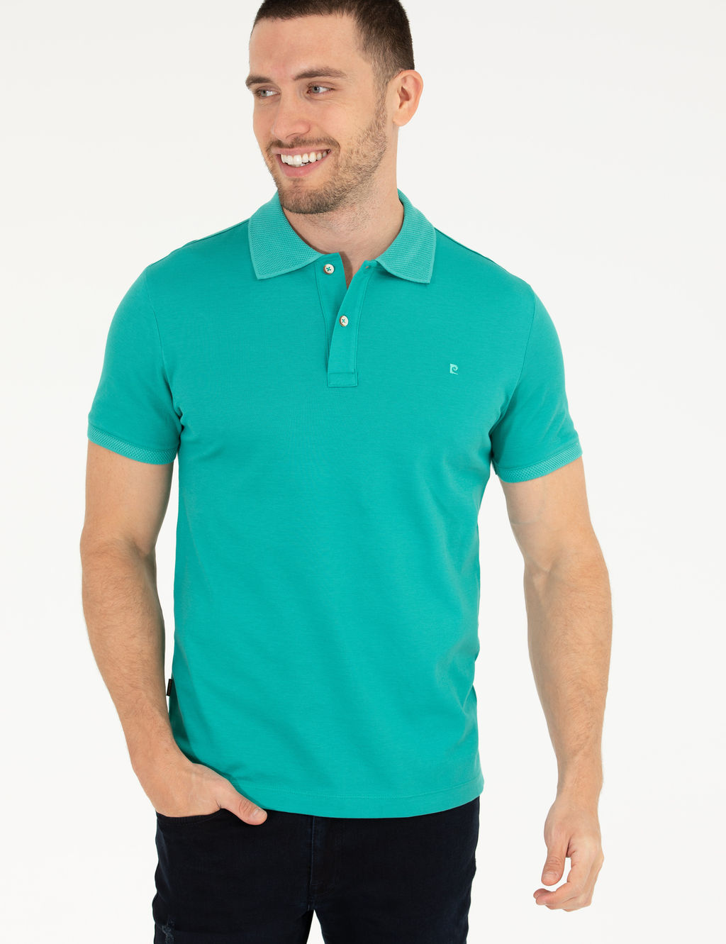 Ye_il Slim Fit Polo Yaka Merserize Ti__rt