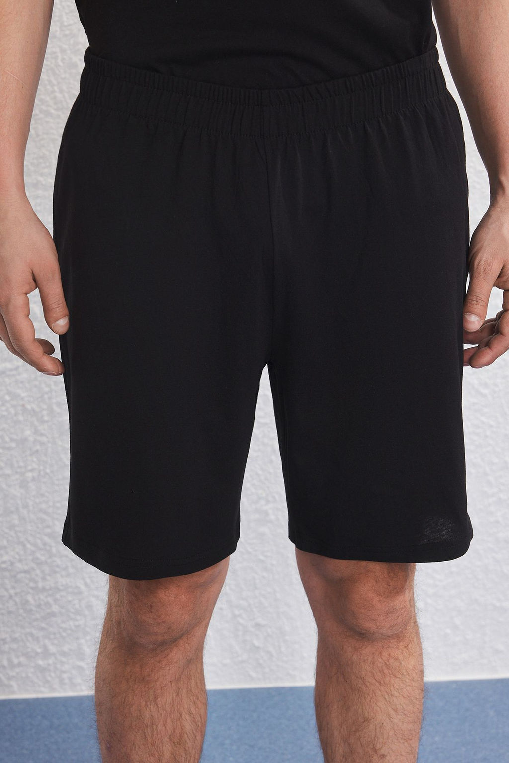 TRENDYOL MAN Siyah Slim Fit Kus Nak?sl? Sortlu Orme Pijama Tak?m? TMNSS25PT00073 - Trendyolmilla фото 8