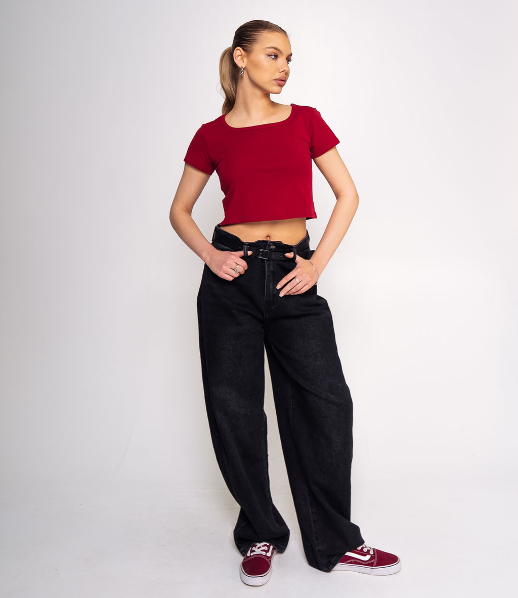 Топ #ОКТ075002, бордовый - Dommod фото 4