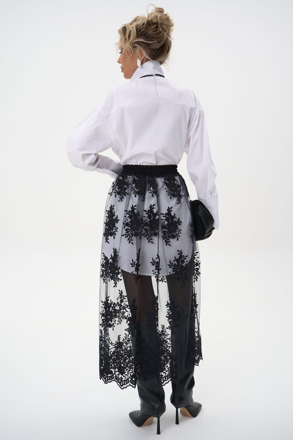 Кружевная юбка Пэрис (чёрный) - Эльза фото 7