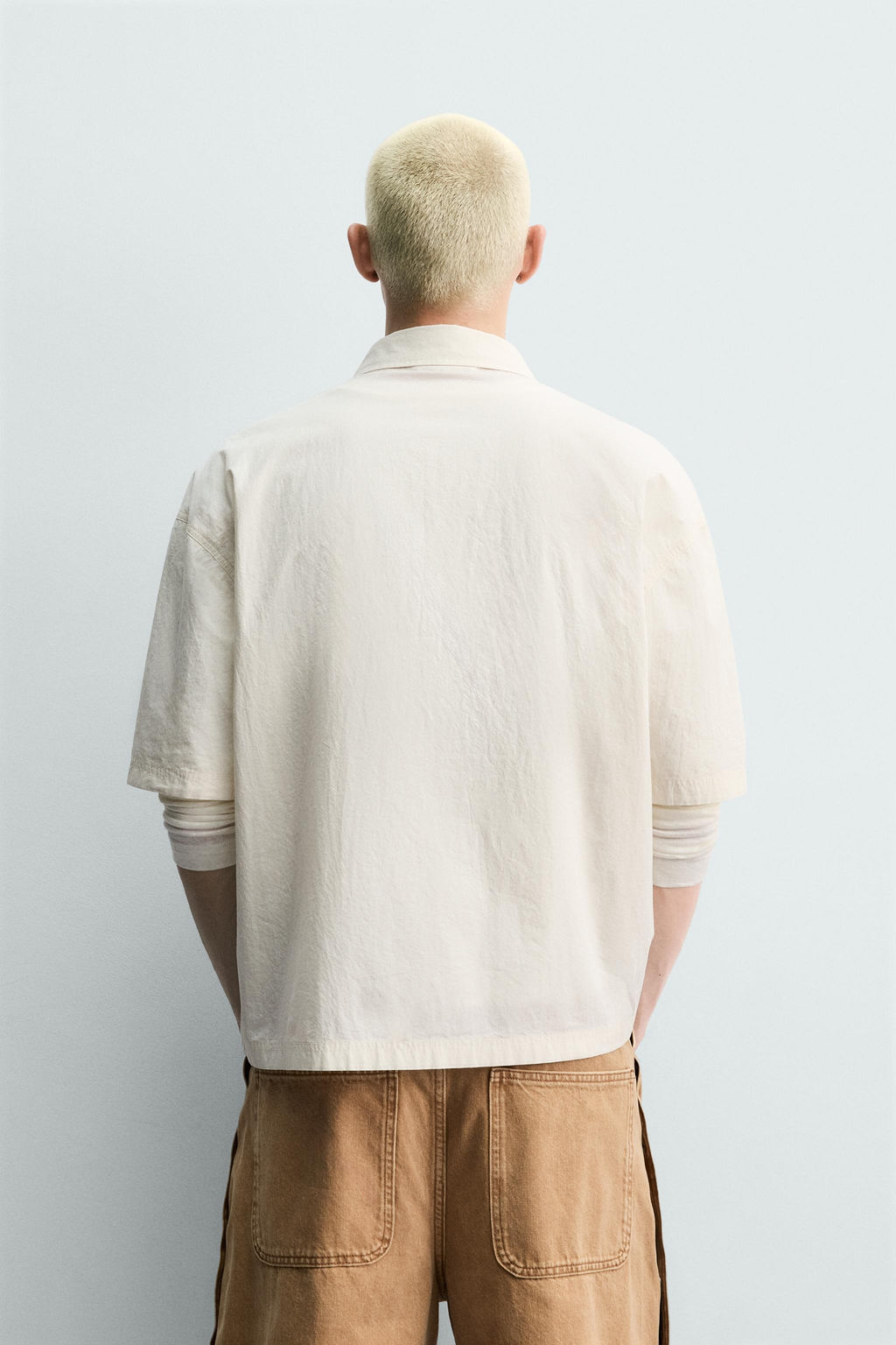 CAMISA RELAXED FIT TEXTO PARCHES / Crudo - Zara фото 3