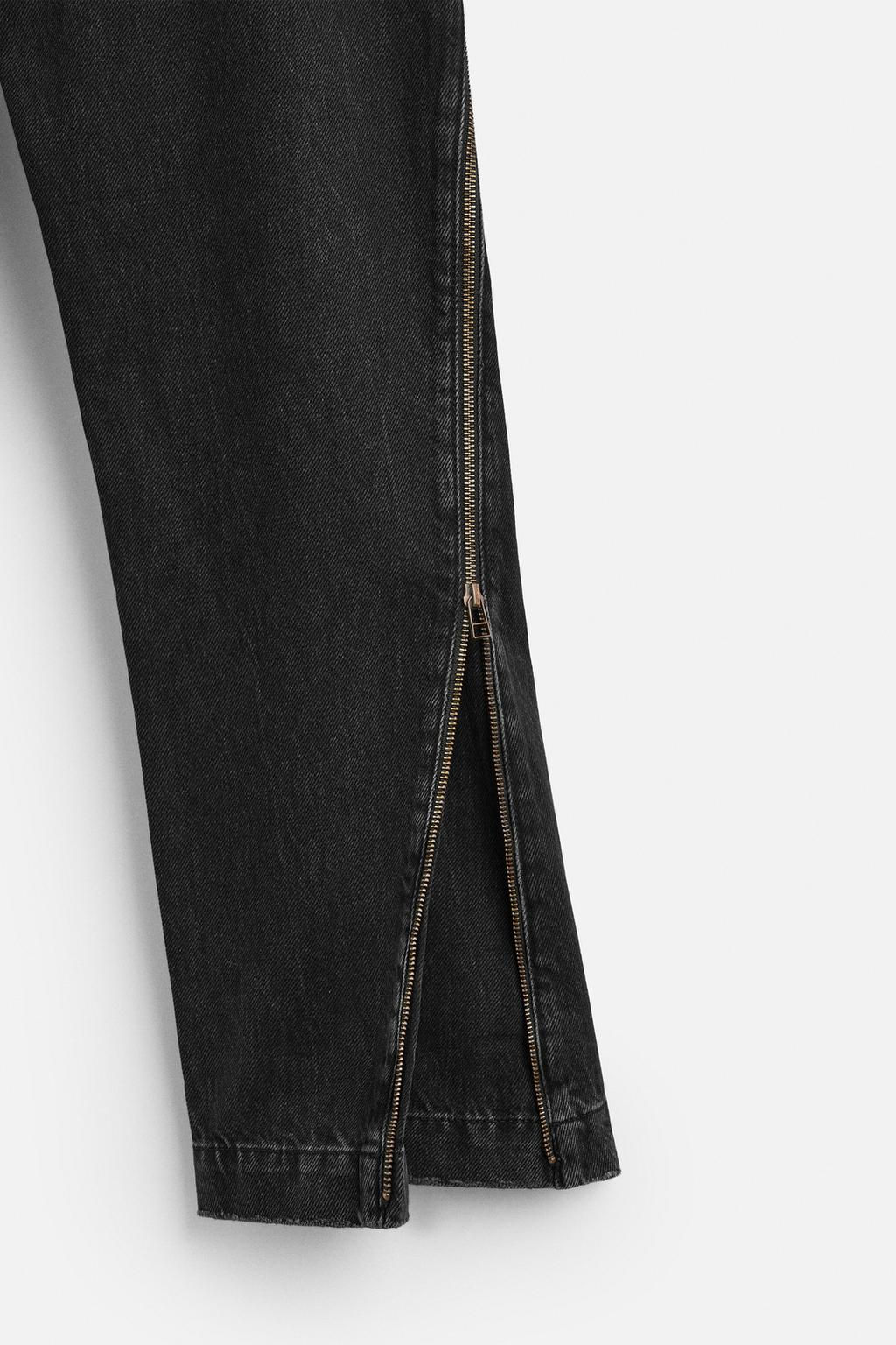 FLARE FIT JEANS WITH ZIPS - Zara фото 11