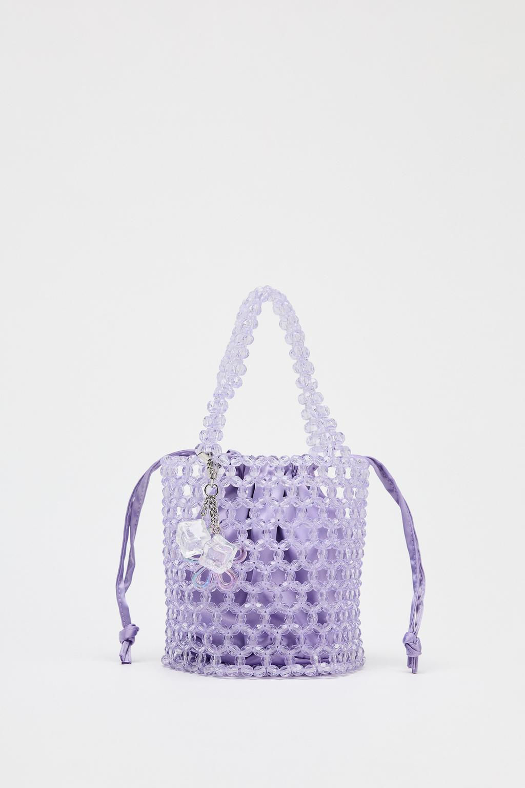 BEADED CYLINDRICAL BUCKET BAG - Zara фото 2