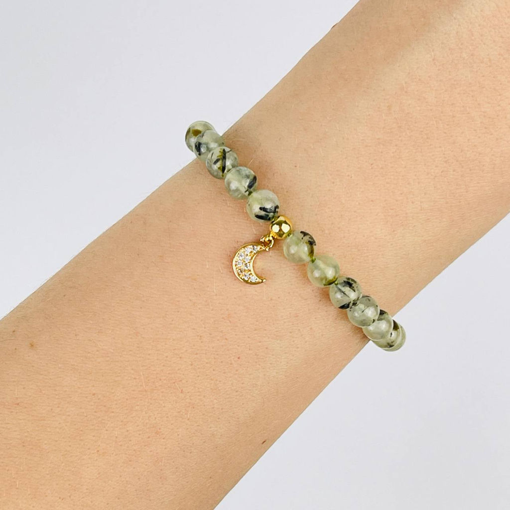 Браслет из Пренита с подвеской - Радуга самоцветов фото 2