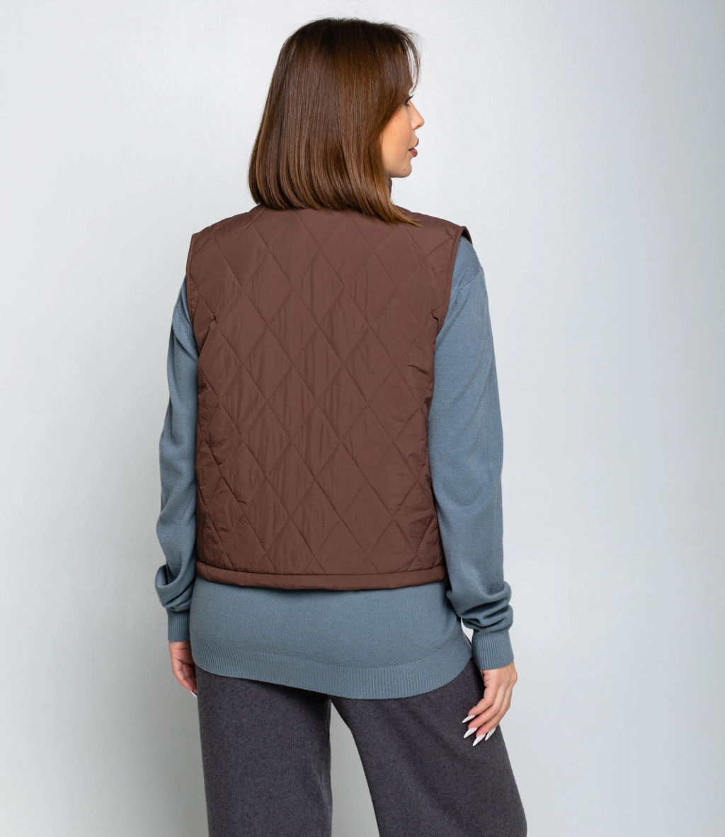 Жилет #КТ741, шоколадный - Dommod фото 3