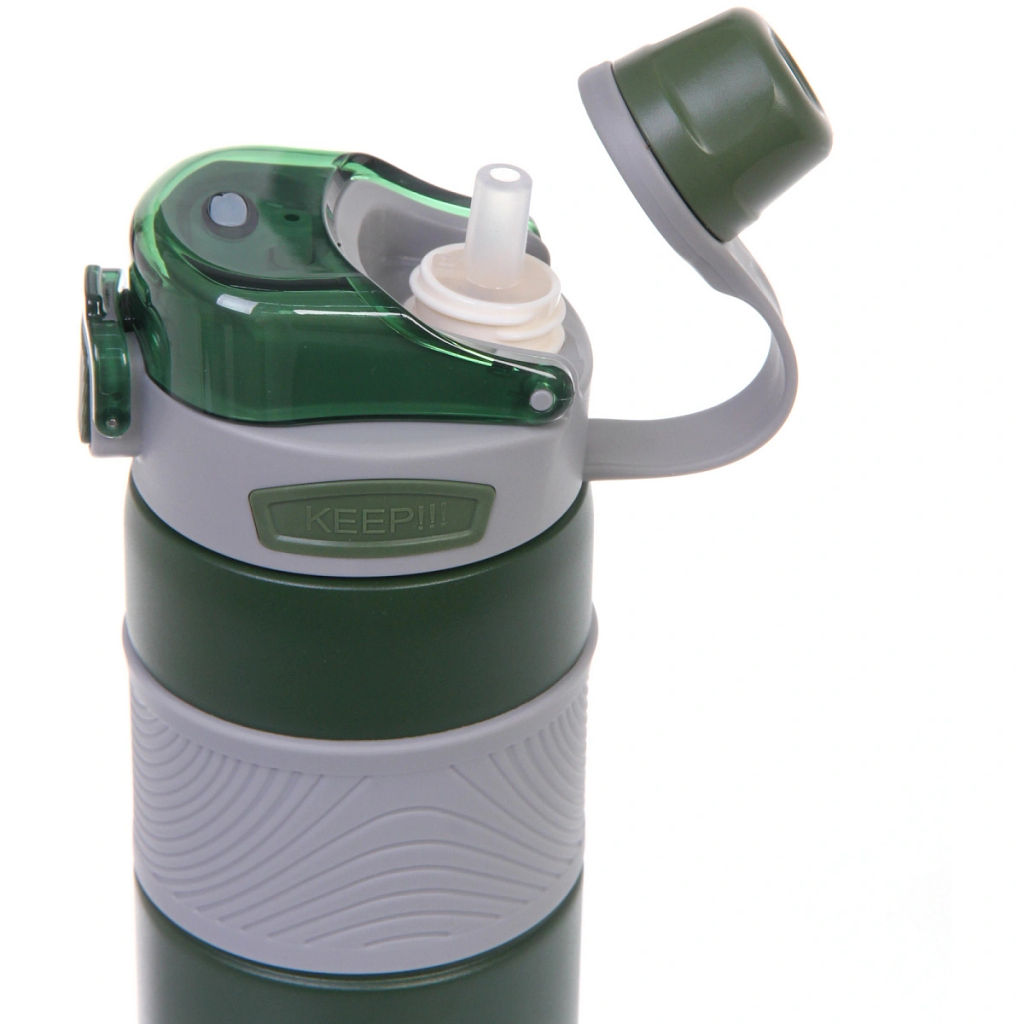Термос 600мл "Фитнесс", цвет зеленый