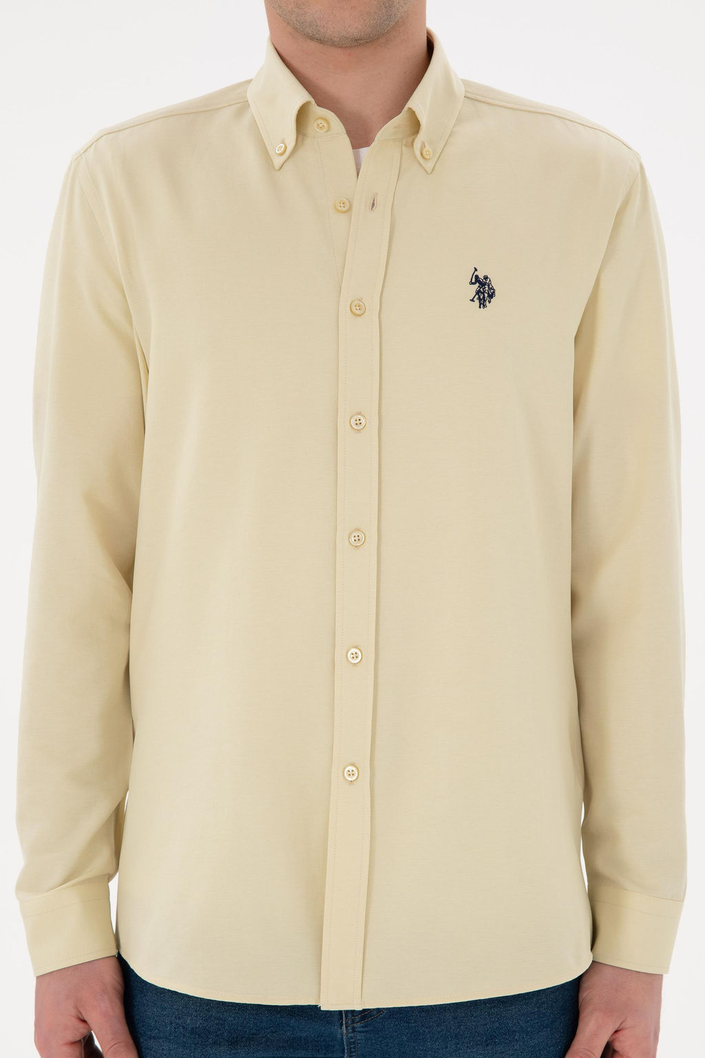 Erkek A__k Haki Uzun Kollu Basic G_mlek Sepette S_rpriz _ndirim - U.s. polo assn фото 6