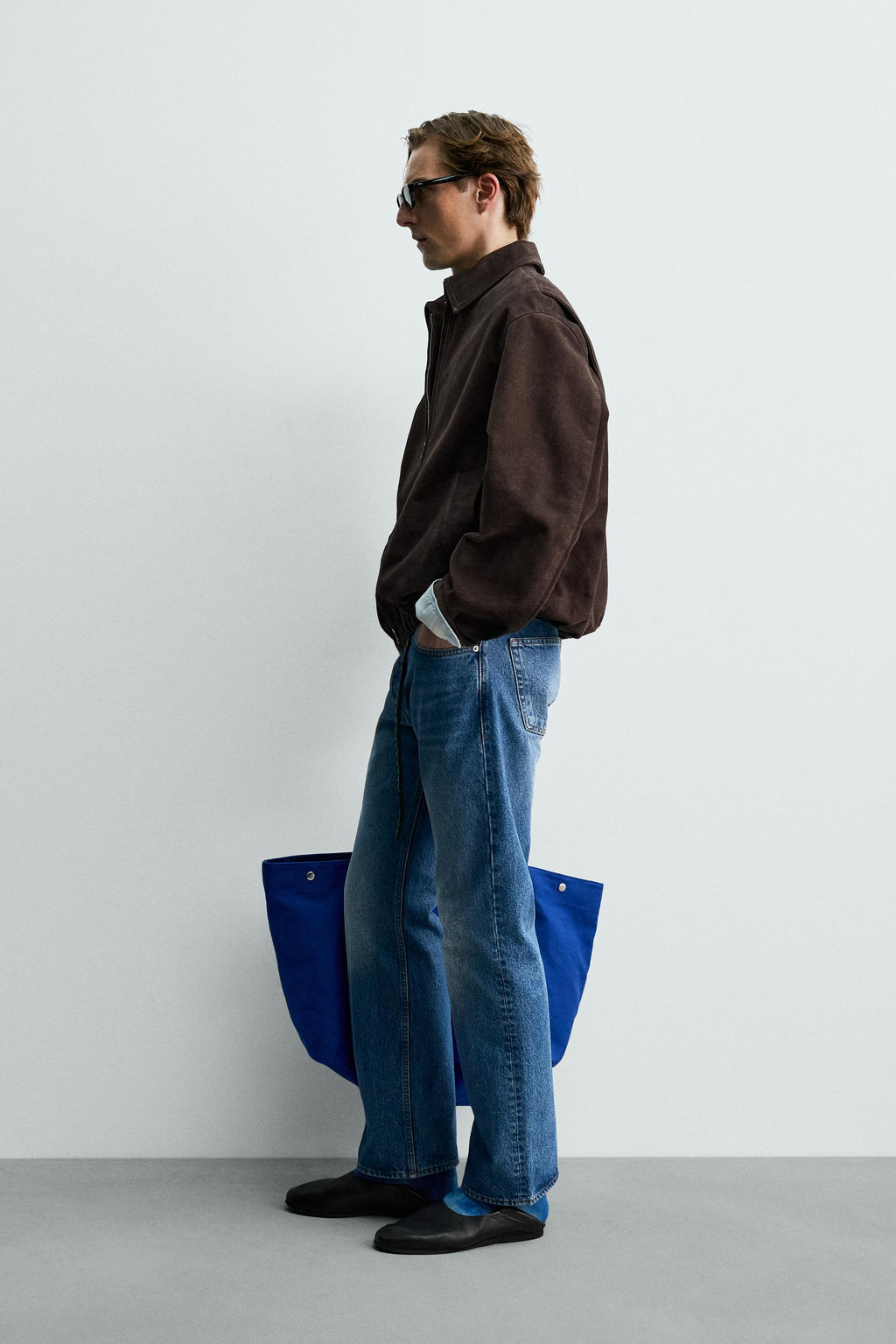 CAZADORA REGULAR FIT PIEL ANTE AARON LEVINE X ZARA / Marr?n  фото 4