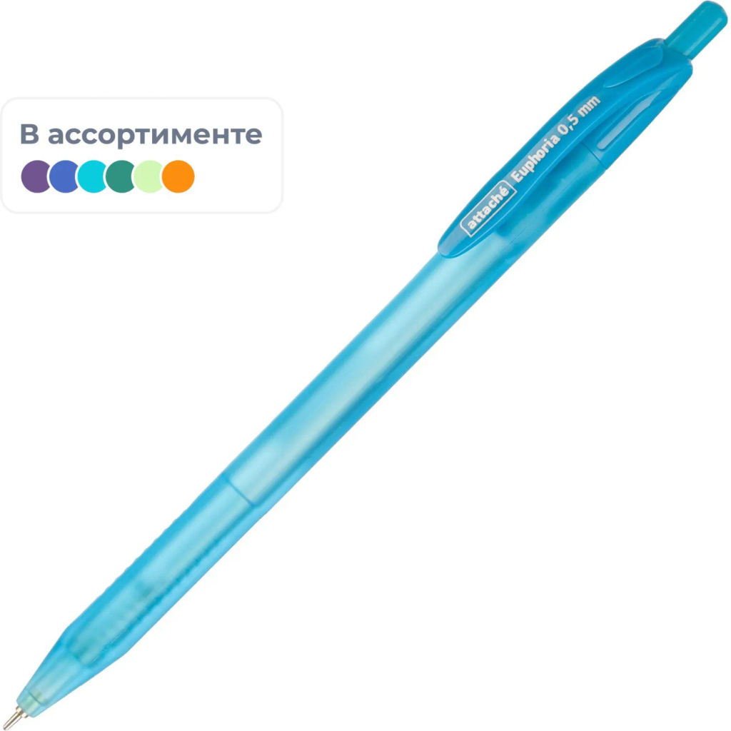 Ручка шариковая автомат. Attache Euphoria масл,син,асс фото 2