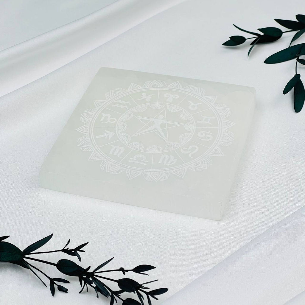 Пластина Селенит "Знаки зодиака"