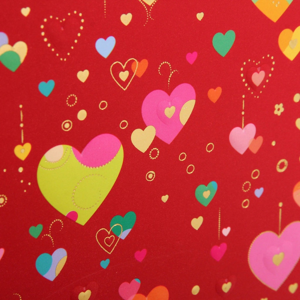 Пакет подарочный "Сердечки" 18*23*8 см