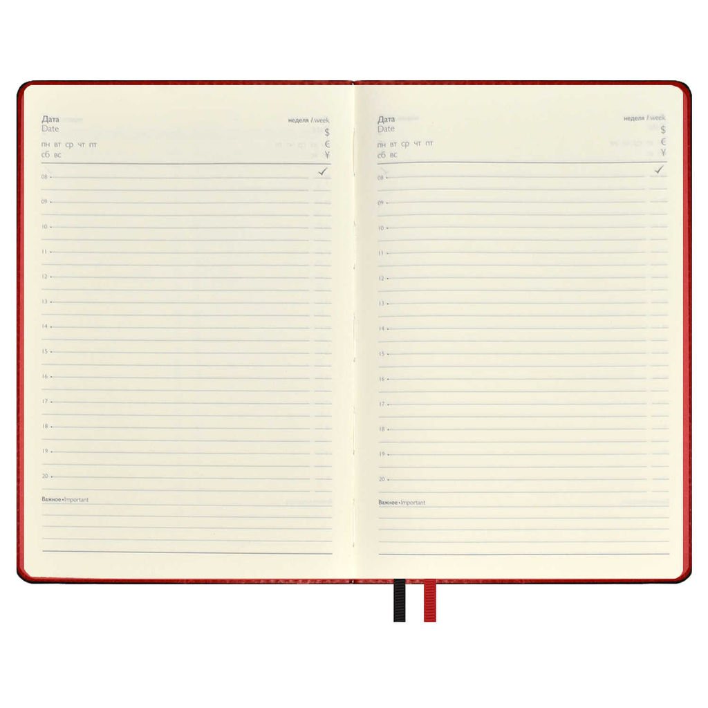 Ежедневник недатированный ESCALADA, А5, 160 л., арт. 63975/ 15 САРИФ КРАСНЫЙ  фото 9