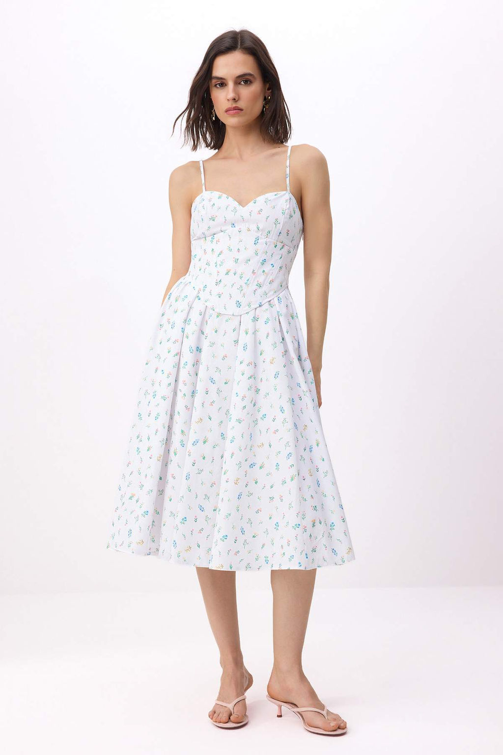 Limited Edition Lila Midi Korse Detayl? Dokuma Elbise TWOSS26EL00191 - Trendyolmilla фото 7