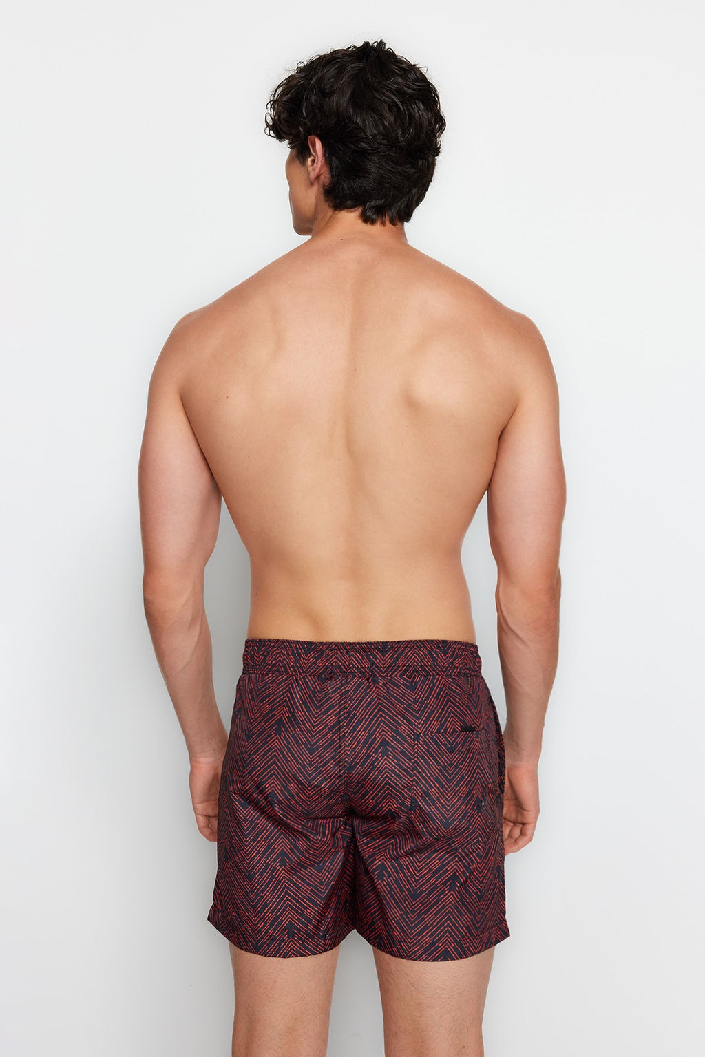 TRENDYOL MAN Siyah-Turuncu Standart Boy Geometrik Mayo Deniz Sortu TMNSS22DS0011 - Trendyolmilla фото 7