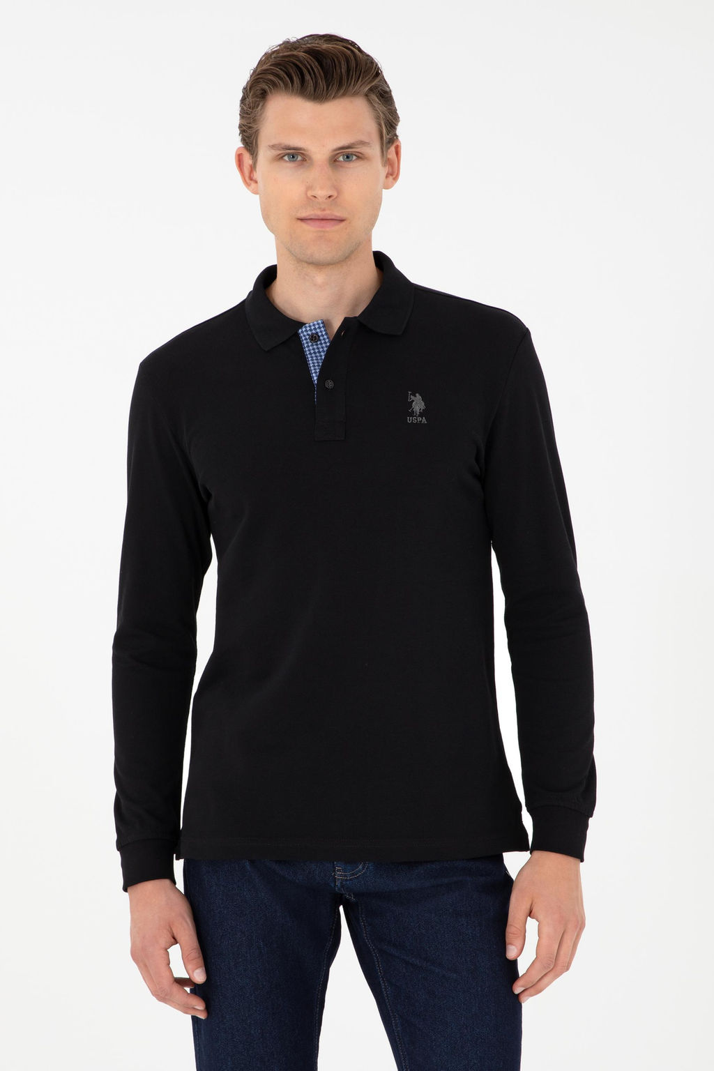 Erkek Siyah Basic Sweatshirt