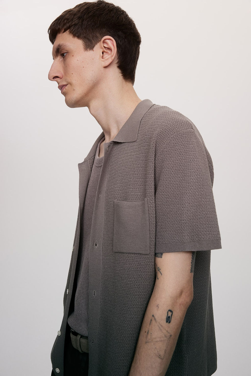 Camisa en punto texturizado Regular Fit - H&m фото 5