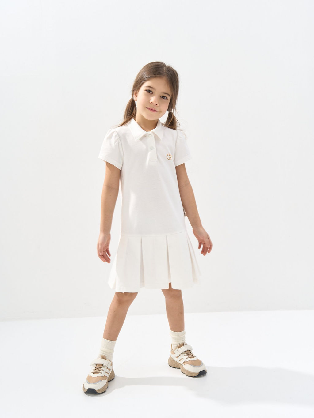 Платье поло "Молоко"