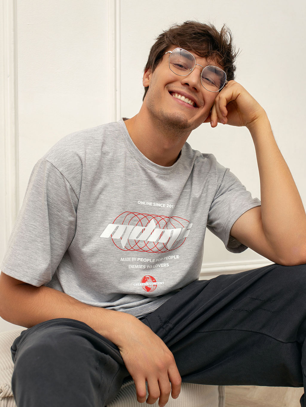 Футболка мужская MDMC Серый меланж М-25ФМ MODAMICA