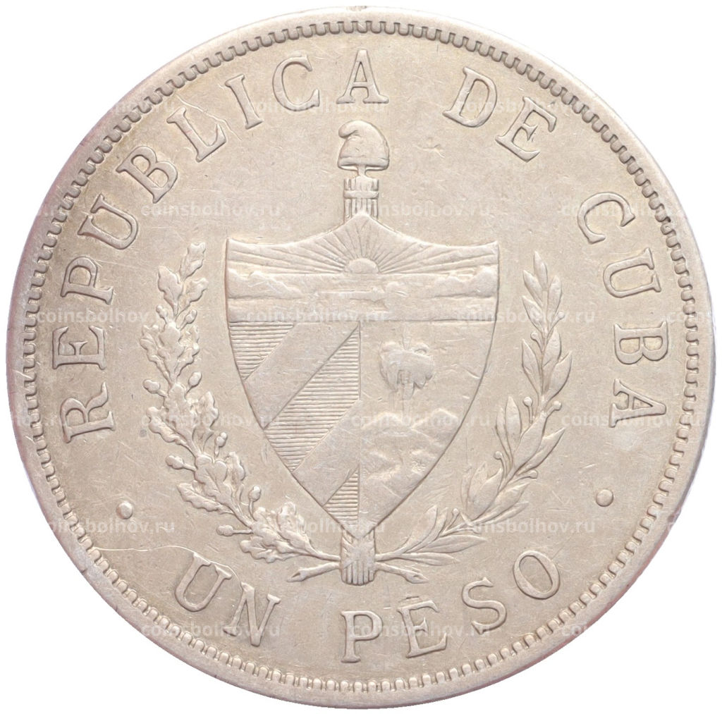 Монета 1 песо 1915 года Куба