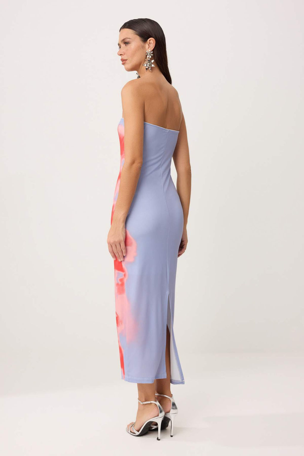 Cok Renkli Cicek Bask?l? Tul Astarl? Maxi Elbise - Trendyolmilla фото 4