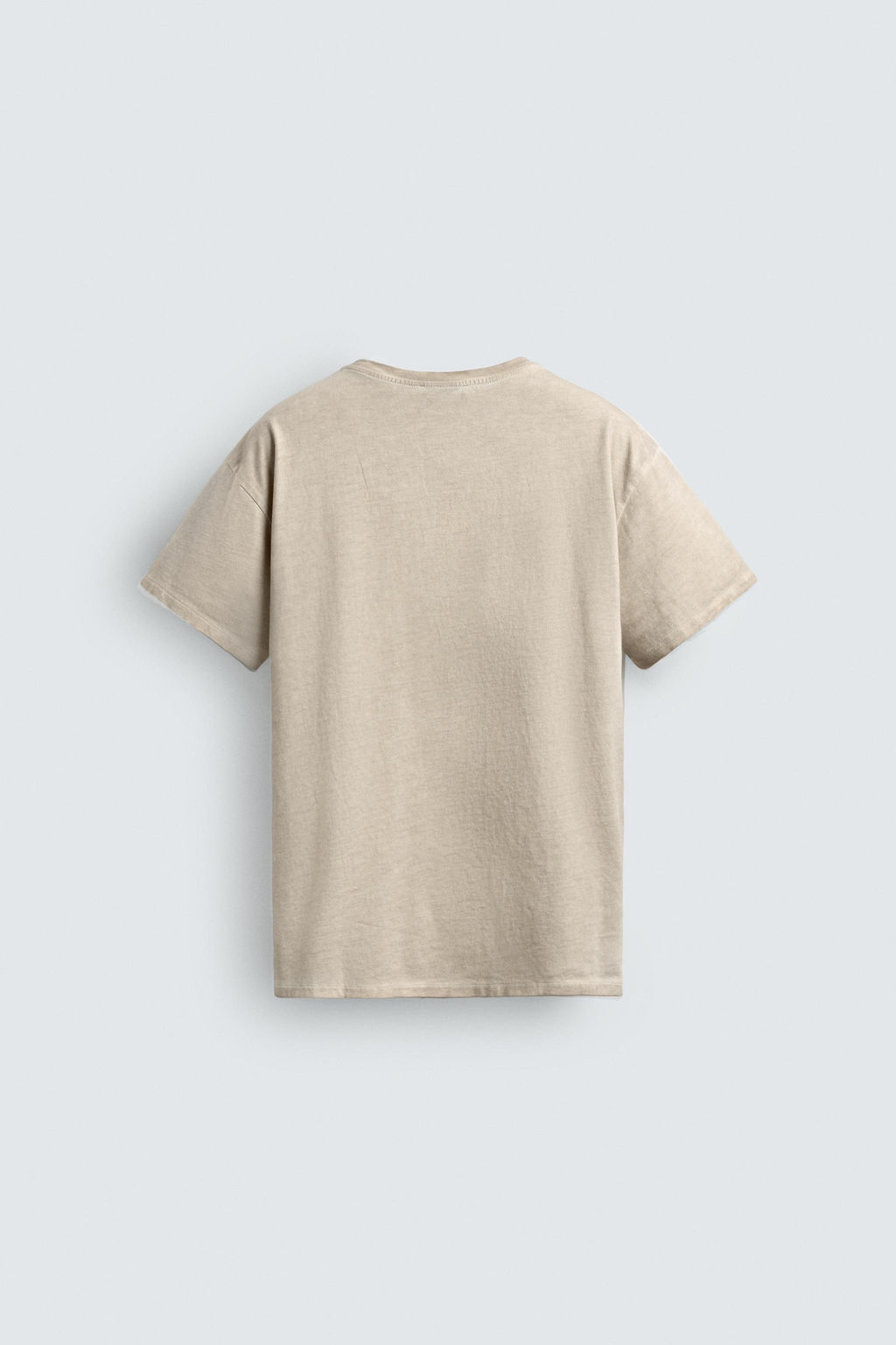 CAMISETA ESTAMPADO TEXTO EFECTO VINTAGE / Beige