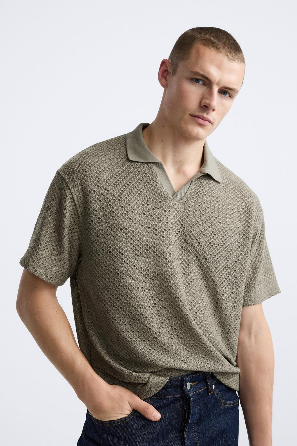 TEXTURED POLO SHIRT - Zara фото 5