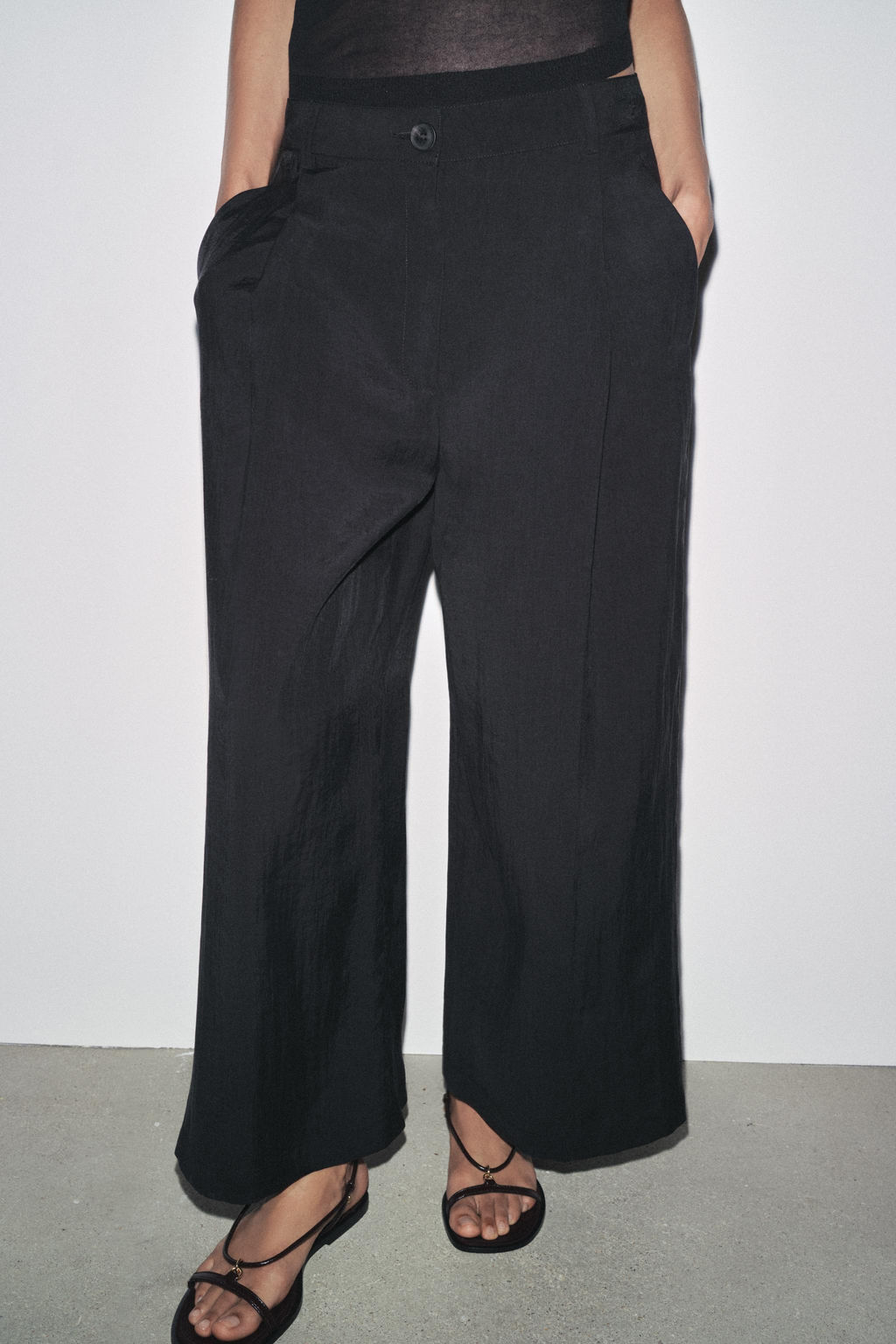 ZW COLLECTION CROPPED DARTED TROUSERS - Zara фото 18