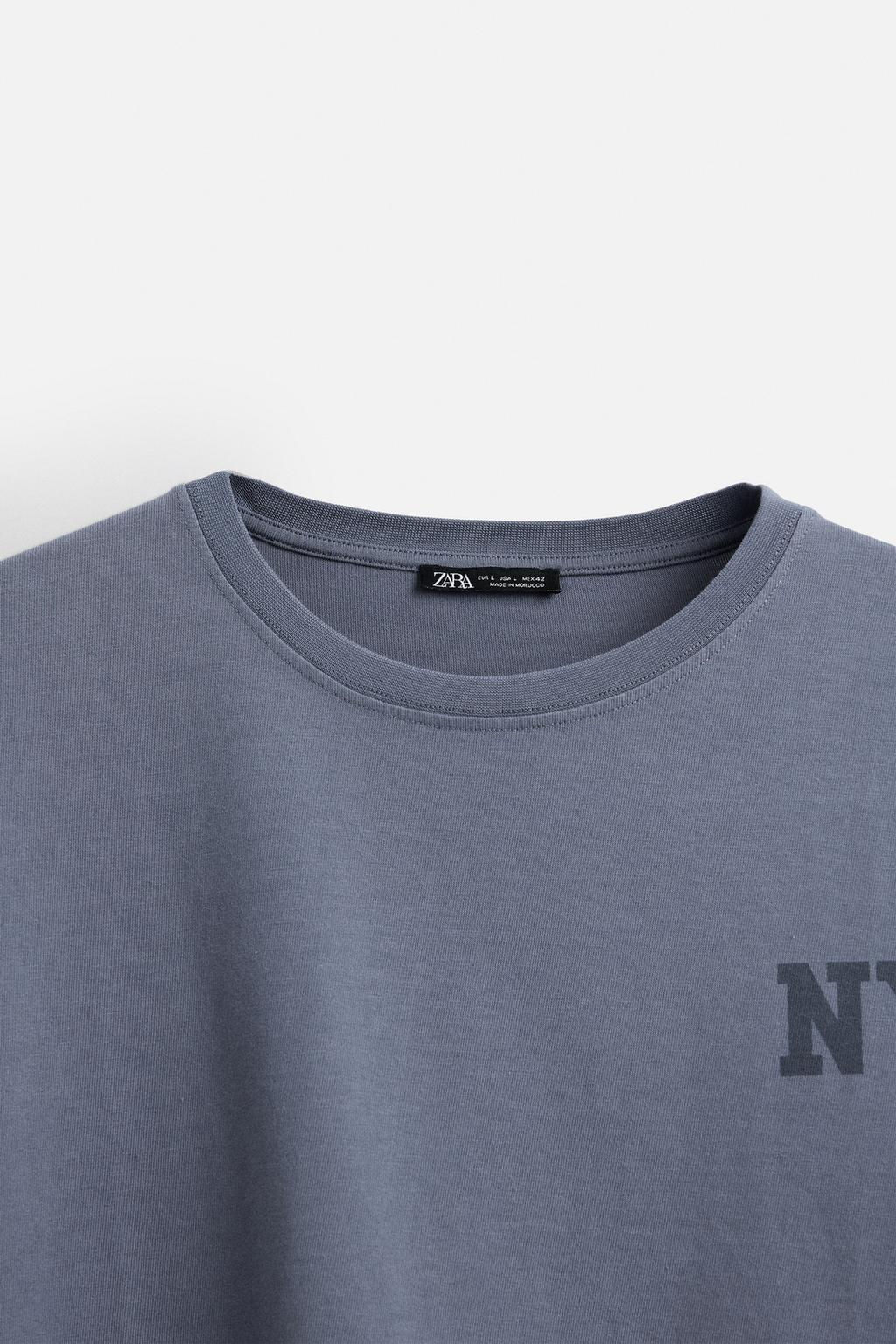 FADED T-SHIRT WITH SLOGANS - Zara фото 9