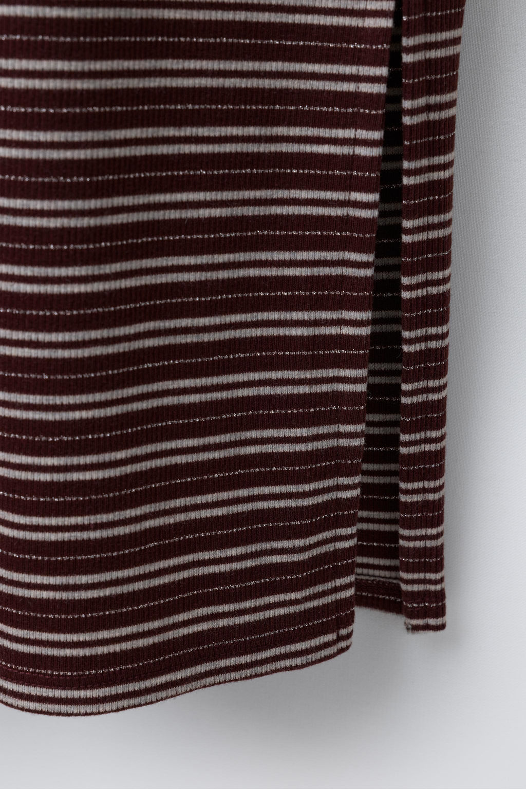 LONG RIBBED DRESS WITH TEXT - Zara фото 4