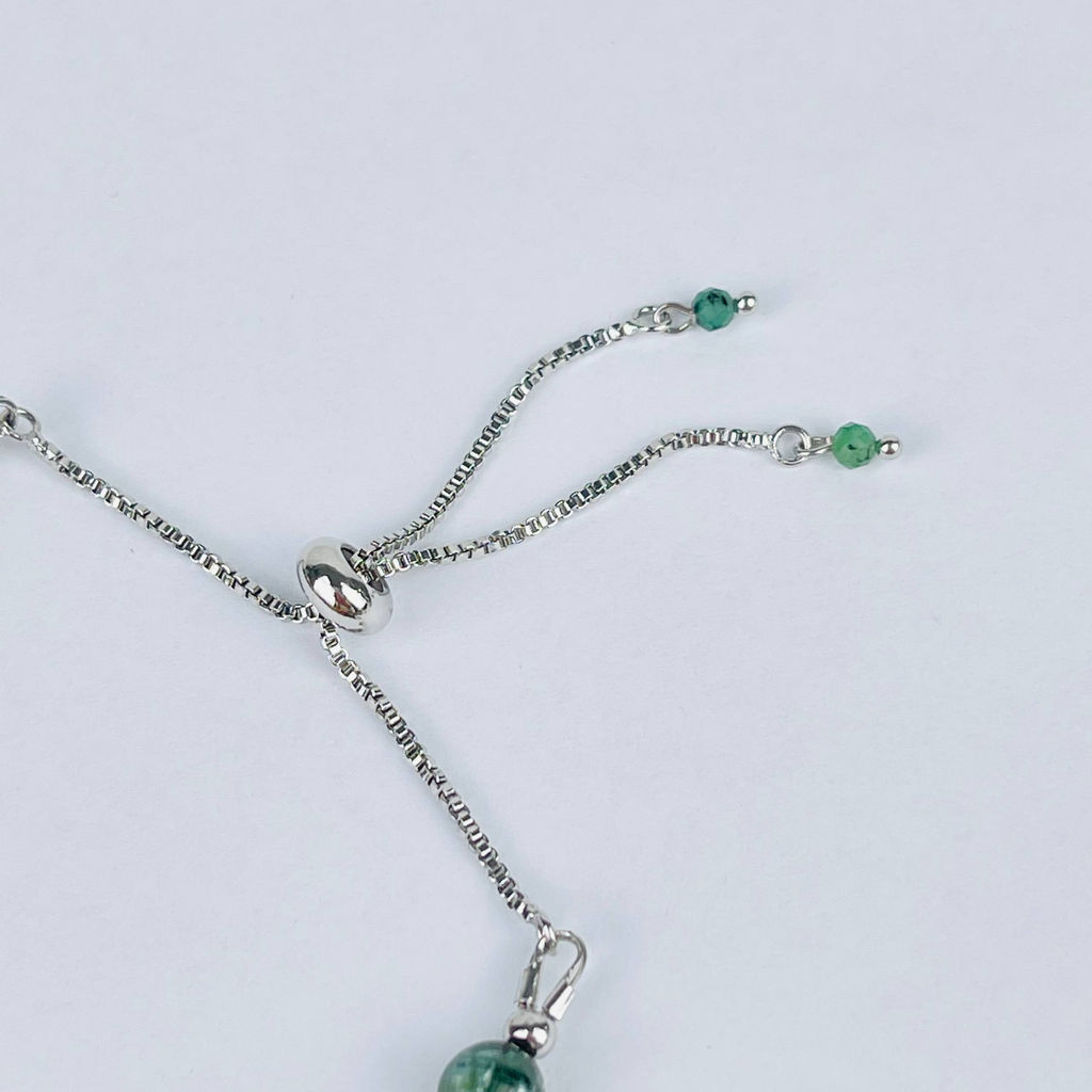 Браслет регулируемый из Серафинита - Радуга самоцветов фото 4