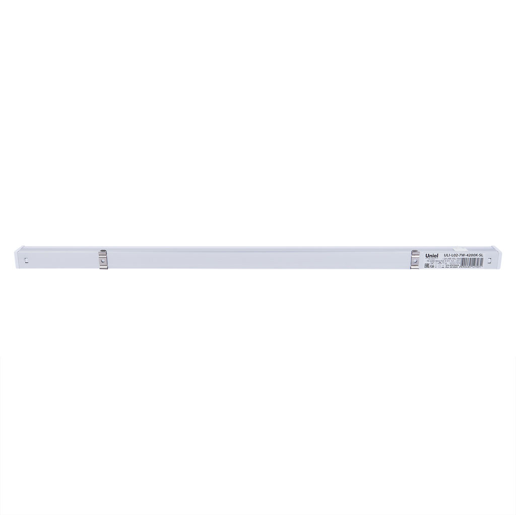 ULI-L02-7W-4200K-SL Линейный светильник LED (аналог Т5), 580Lm, 4200K, выключатель на корпусе.Цвет корпуса - серебристый.