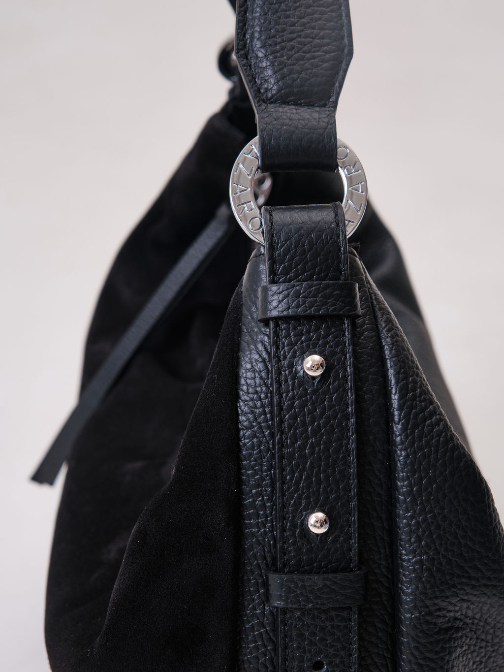 Сумка замшевая багет Azaro 30861 черный